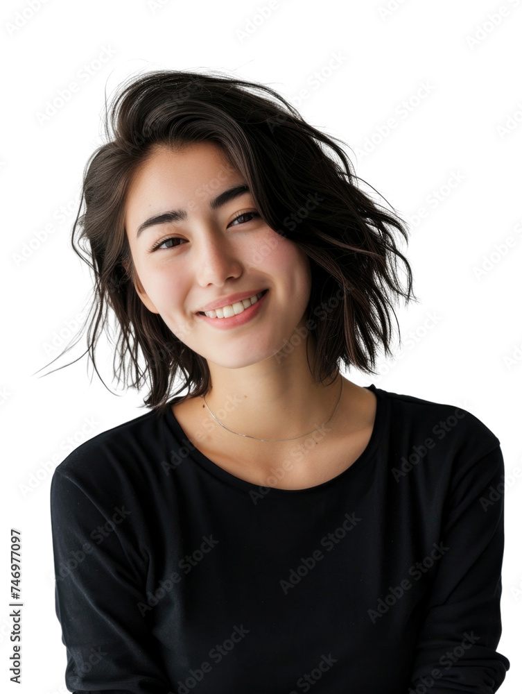 Causal young girl transparent background Causal young girl transparent background