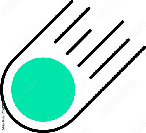 Vector illustration of Meteorite icon.