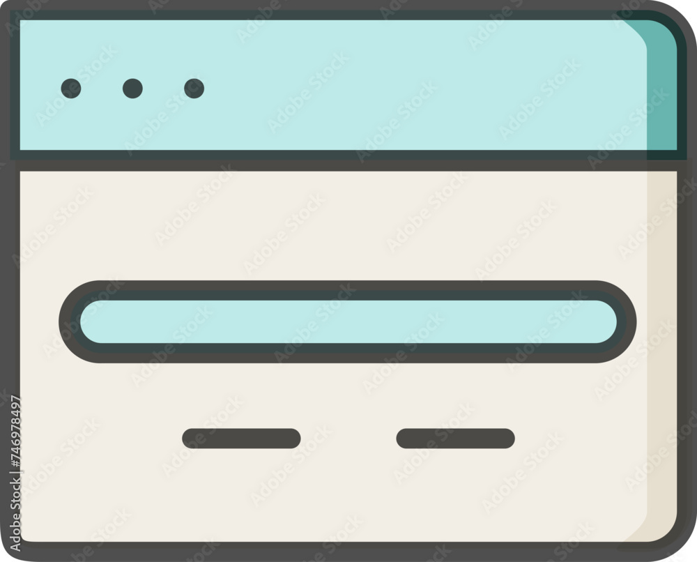Web page icon in blue and white color. Web page icon in blue and white color.