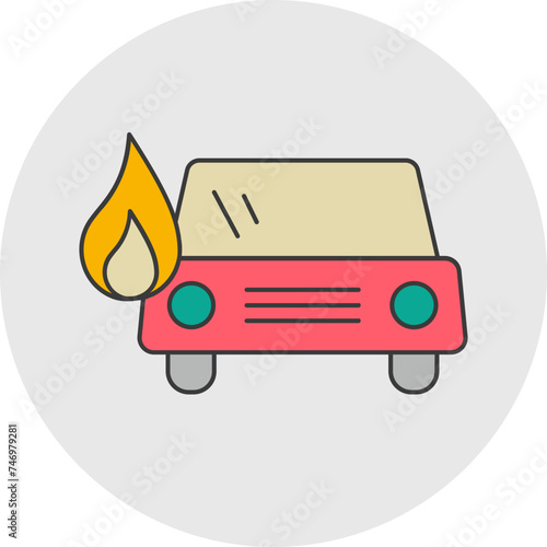 Vector illustration of Fire Auto.