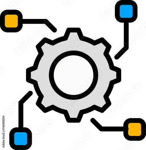 Vector illustration of API in Flat Style.