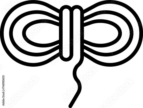 Rope Bundle Icon in Black Line Art.