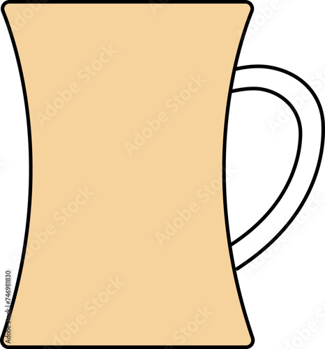 Isolated Mug Or Cup Icon in Flat Style.