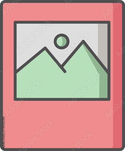 Galley or Photo icon in flat style.