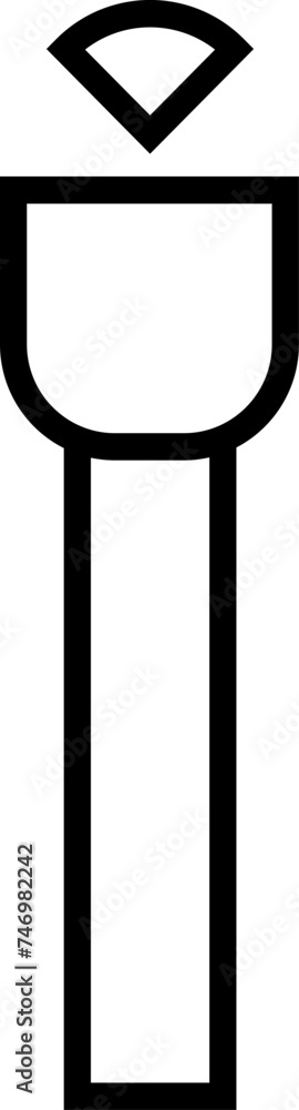 Flat style Torch icon in black line art. Flat style Torch icon in black line art.