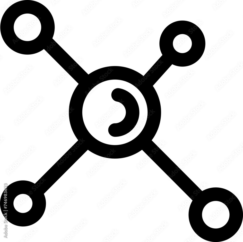 Line art illustration of Networking icon. Line art illustration of Networking icon.