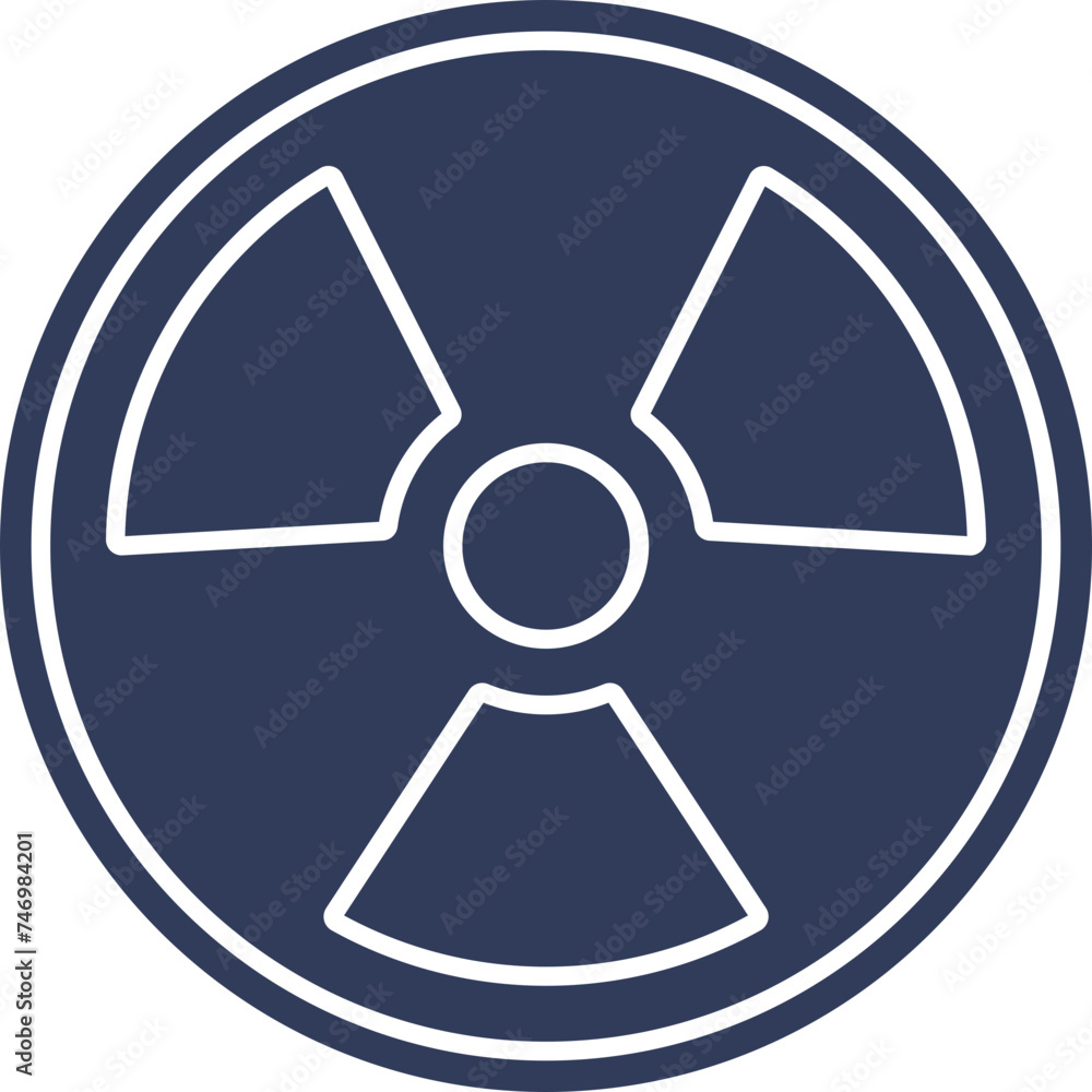 Vector Illustration of Nuclear in Blue and White Color. Vector Illustration of Nuclear in Blue and White Color.