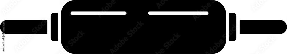 Rolling pin icon in b&w color. Rolling pin icon in b&w color.