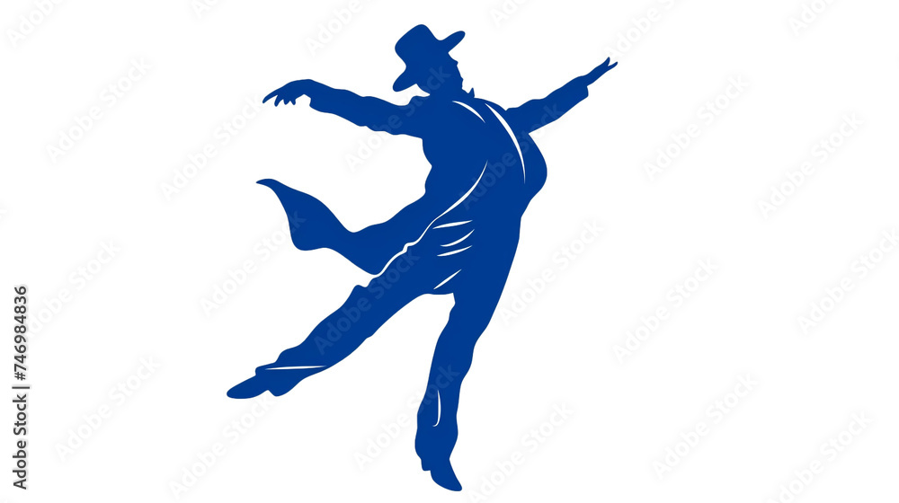 Gentlemen Dance icon. Vector illustration style is flat iconic symbol, blue color, transparent background. Designed for web and software interfaces. isolated on transparent background , png file.