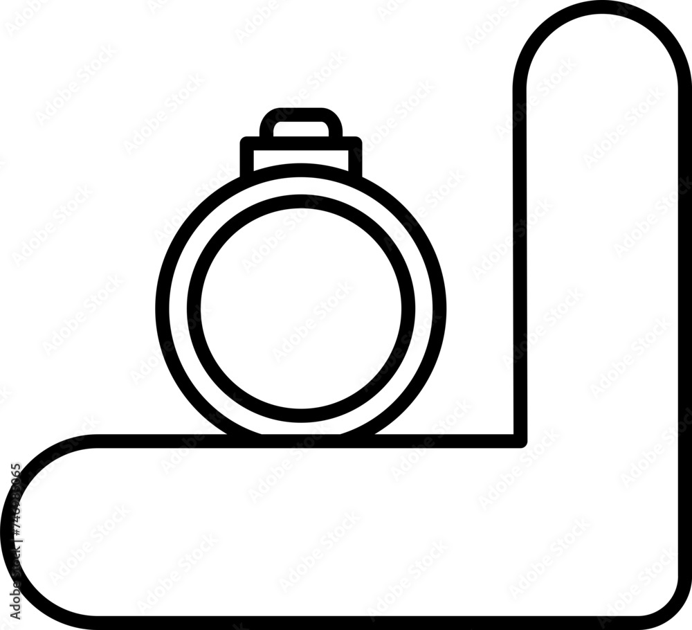 Ring Box Icon in Stroke Style. Ring Box Icon in Stroke Style.
