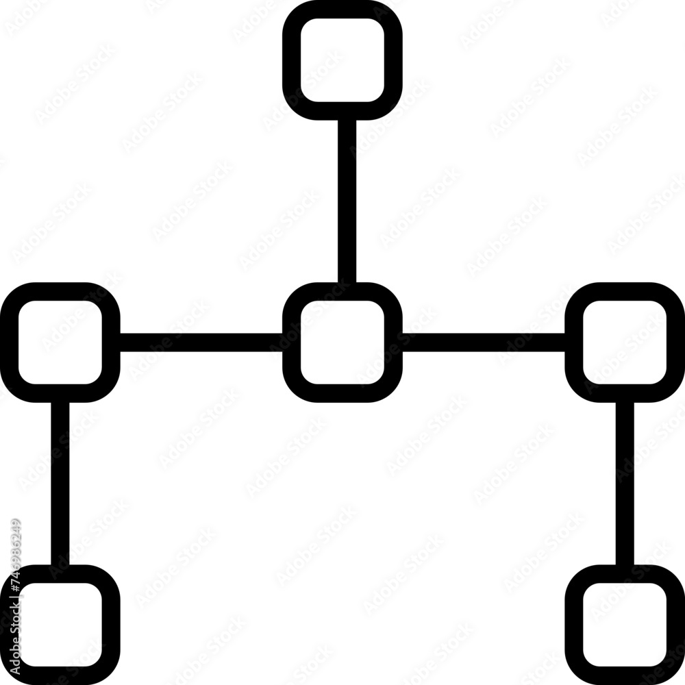 Line art illustration of Hierarchical icon. Line art illustration of Hierarchical icon.