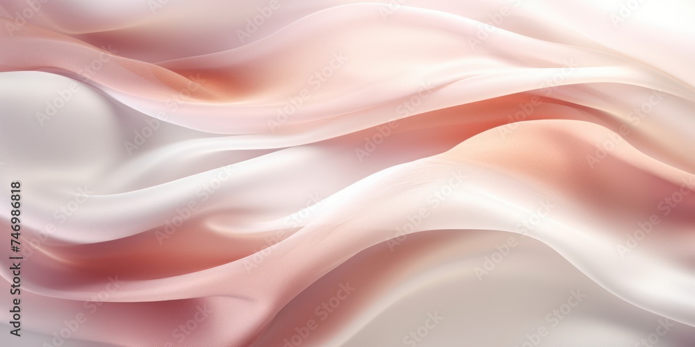 Abstract white and Rose gold silk fabric weave of cotton or linen satin fabric lies texture background. Abstract white and Rose gold silk fabric weave of cotton or linen satin fabric lies texture background.