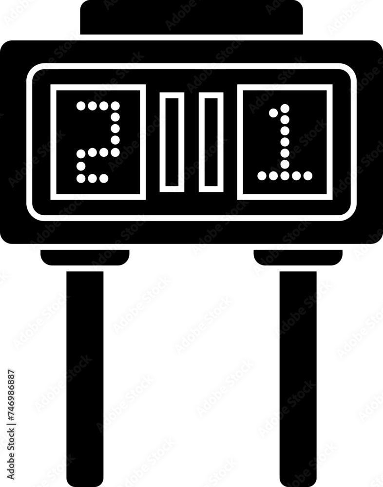 Scores board glyph icon or symbol. Scores board glyph icon or symbol.