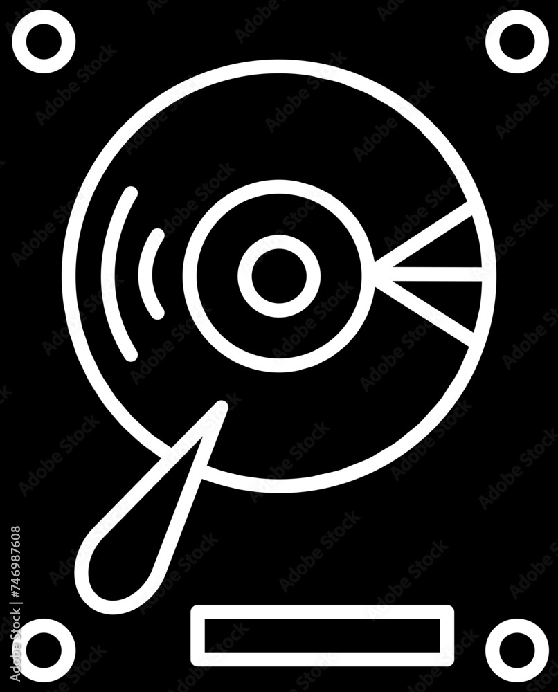 Hard Disk Drive Icon in Glyph Style. Hard Disk Drive Icon in Glyph Style.