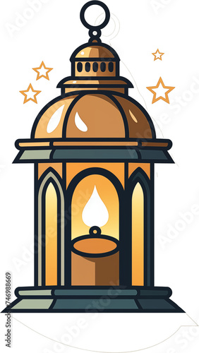 lamp lantern isolated on white