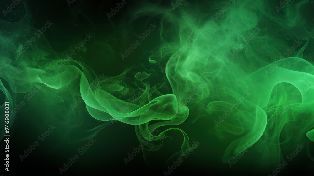 Abstract green smoke background. cloud, a soft Smoke cloudy wave texture background.