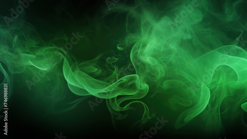 Abstract green smoke background. cloud, a soft Smoke cloudy wave texture background.