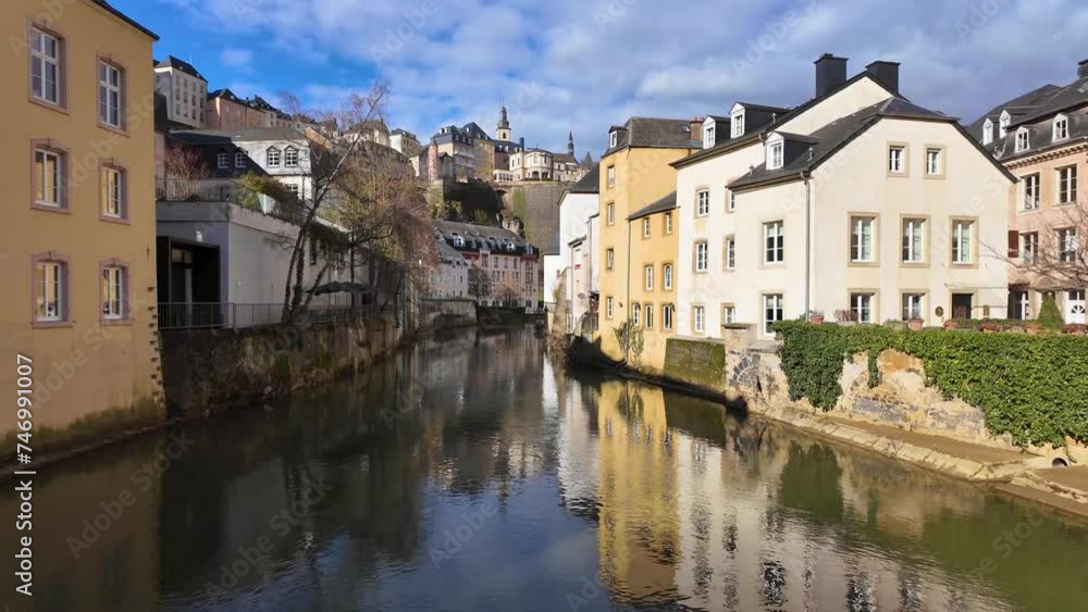 River Alzette through the old town of Luxembourg River Alzette through the old town of Luxembourg