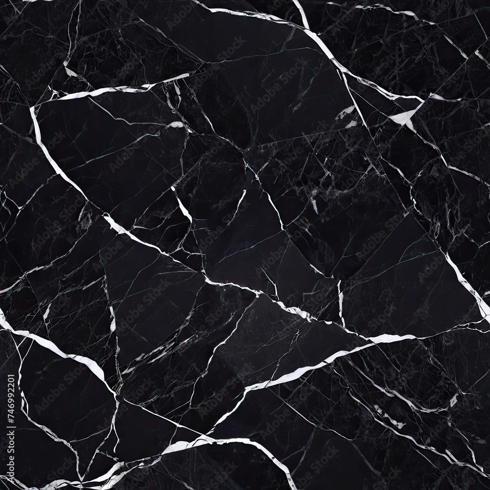 Seamless pattern with marble black texture background