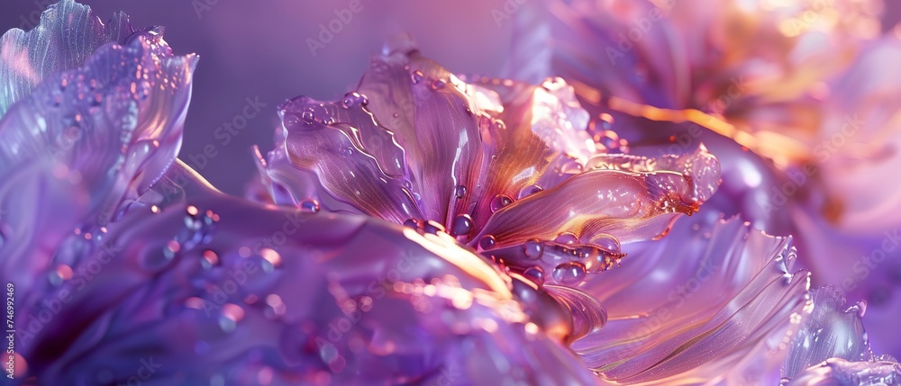 Opulent Opals: Macro shot of Ipomoea alba, glossy, liquid, with calming rhythms. Opulent Opals: Macro shot of Ipomoea alba, glossy, liquid, with calming rhythms.
