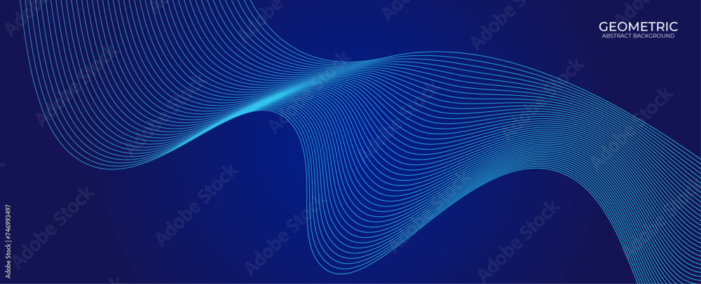 Modern dark blue banner background abstract geometric pattern light. Abstract blue background banner poster, cover, poster, brochure, flyer, card with dynamic. technology network. Vector illustration