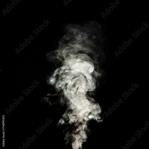 White smoke on a black background. © Aanand