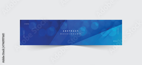Creative blue linkedin banner template, abstract linkedin banner