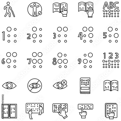 Braille Icon in Line Style Perfect for Presentation and any Purpose