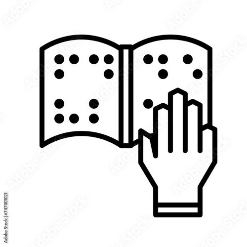 Braille line icon