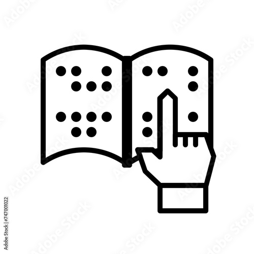 Braille line icon