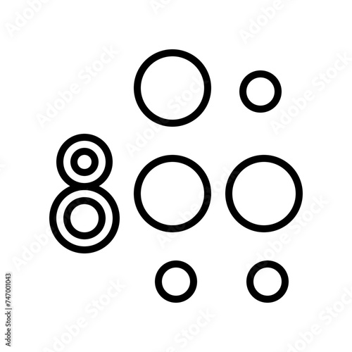 eight Braille line icon