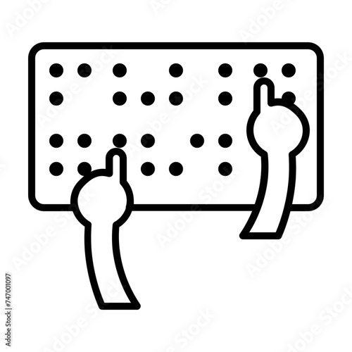 read braille line icon