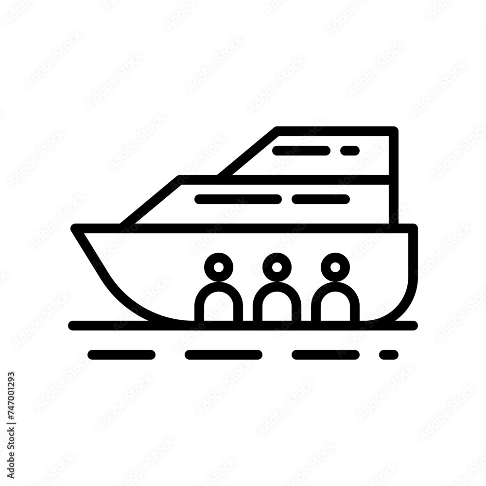  slave smuggling line icon