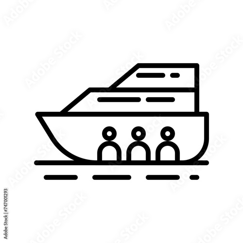 slave smuggling line icon