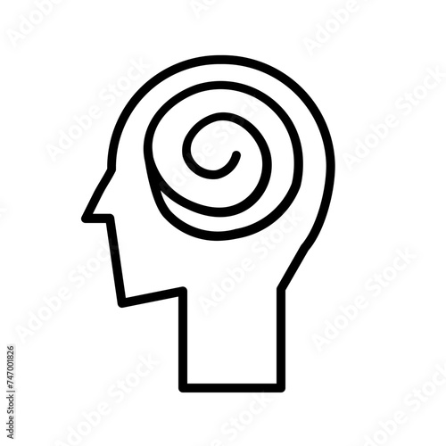 hypnotized line icon
