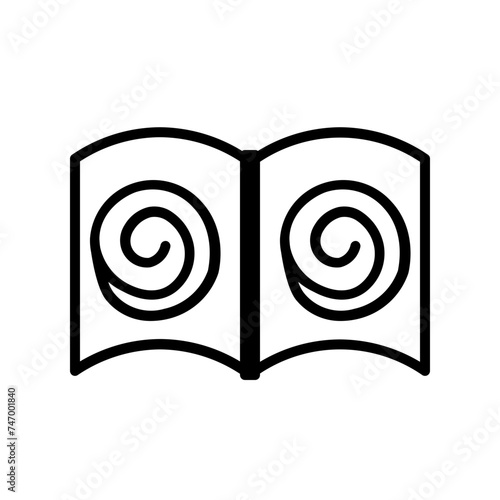 hypnosis book line icon