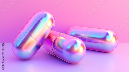 a pink and blue pill photo