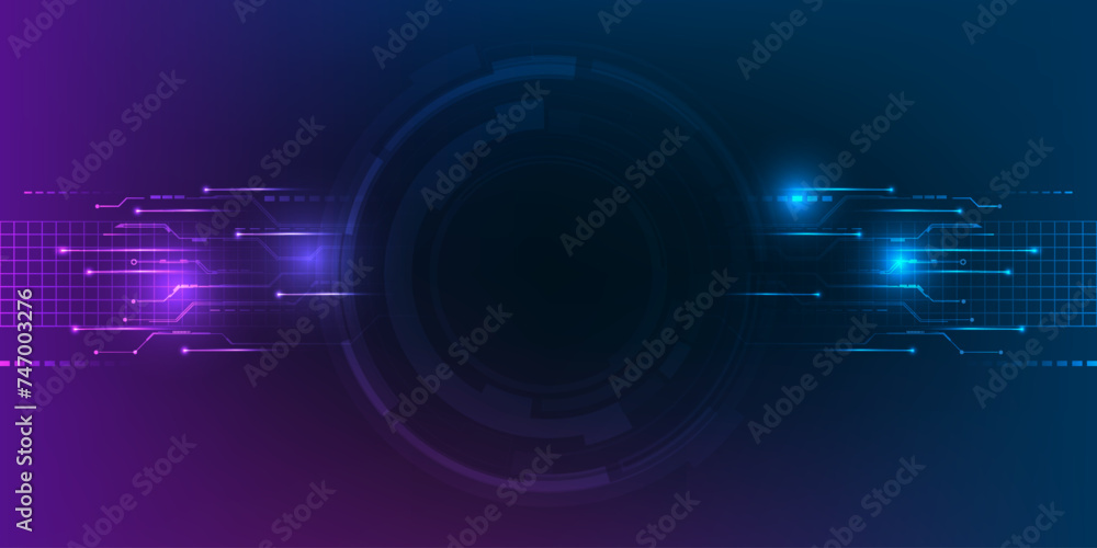 Vetor de Vector illustrations Futuristic hi tech digital space and ...