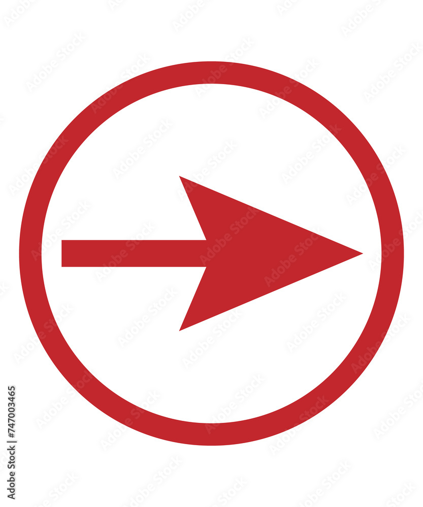 illustration of arrow sign on red circle illustration of arrow sign on red circle