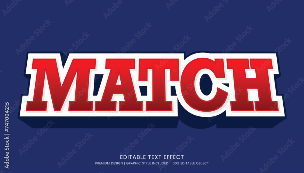 match editable text effect template vector design with abstract style
