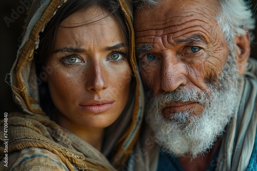 Abraham and Sarah, Bible characters. photo