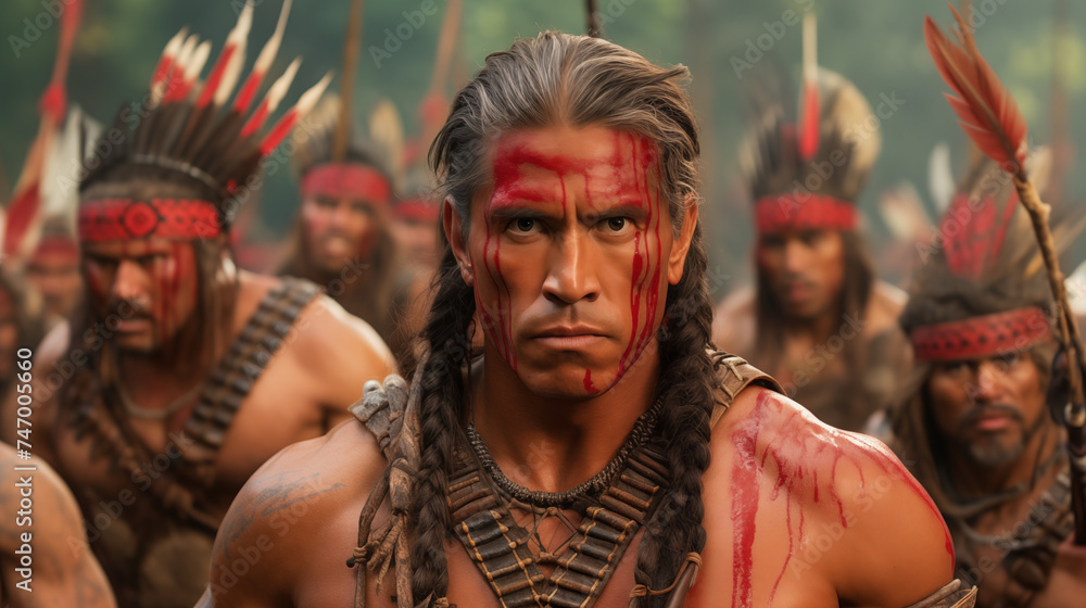 Warriors Gathered Displaying Marks of Battle Warriors Gathered Displaying Marks of Battle