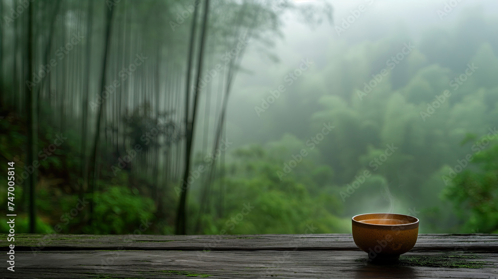 Tea in bamboo forest Tea in bamboo forest