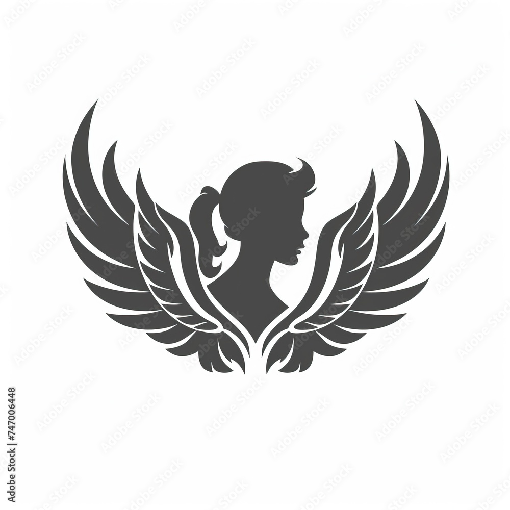 Obraz premium Angel logo on white background.