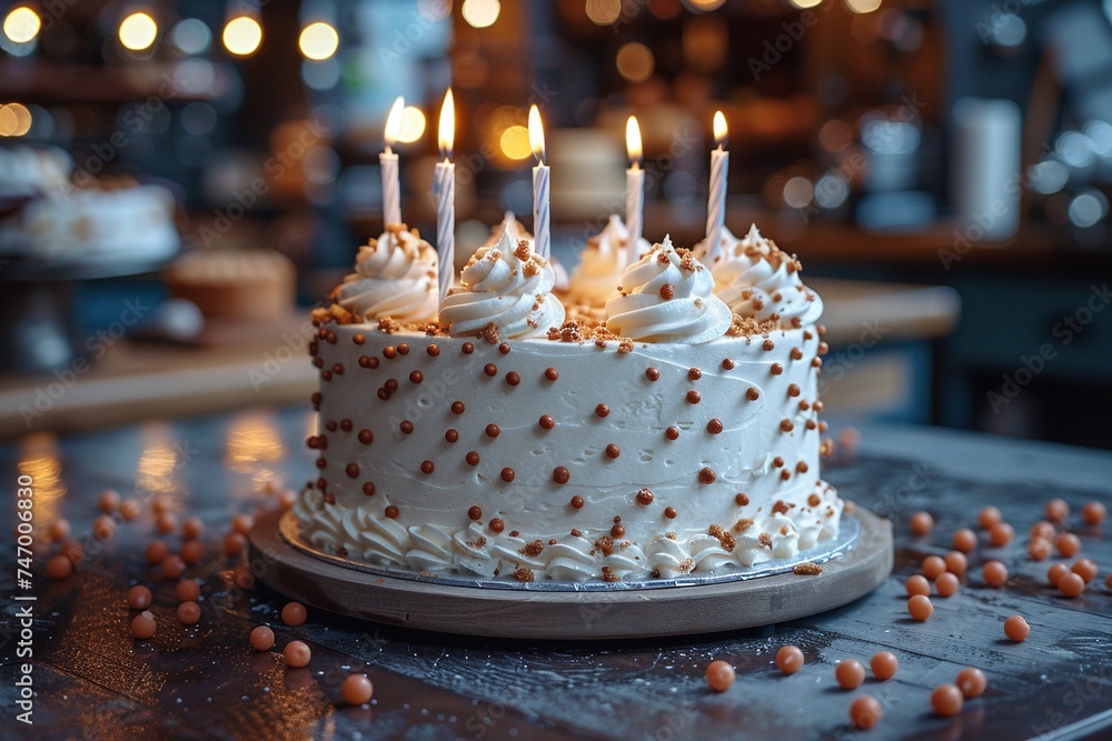 Birthday cake with candles. Birthday cake with candles.