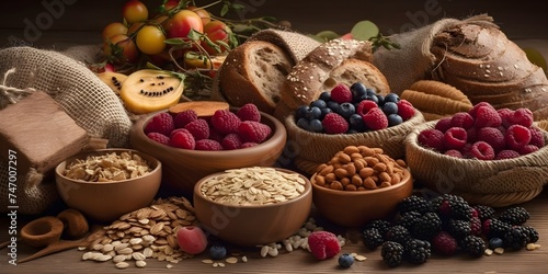 Fiber-rich foods and nutrients for balanced diet