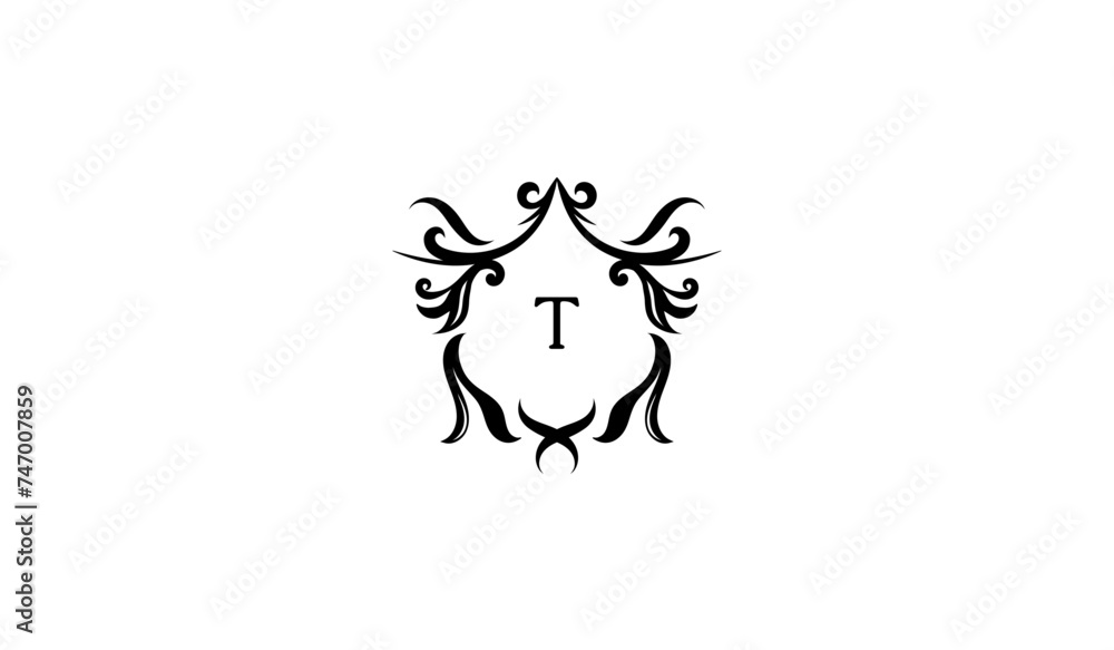 Luxury Bull Head Icon Alphabetical Logo Luxury Bull Head Icon Alphabetical Logo