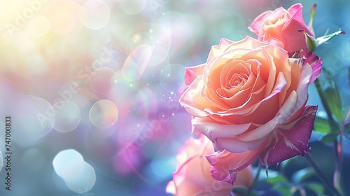 flower background, colorful background, fresh rose, backdrop wedding, bunch of flower , generative ai