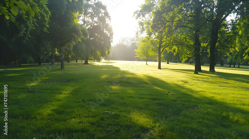 sun rays in the park