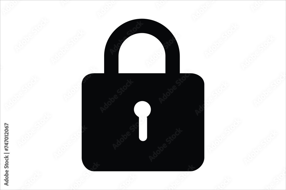 lock icon flat vector icon security concept lock icon flat vector icon security concept